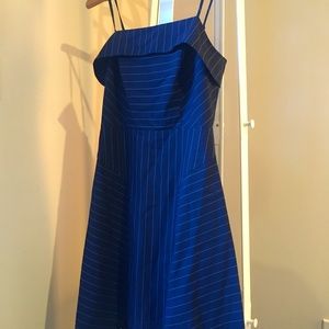 Navy pin stripe dress